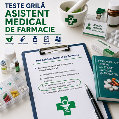 Teste grila online asistent medical de farmacie